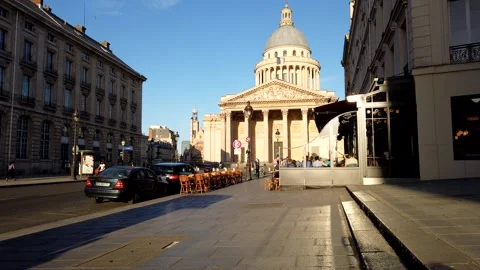 Paris Pantheon Timelapse Stock Footage 136660425