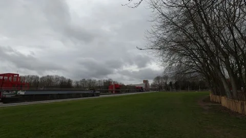 Paris In Parc De La Villette. Urban Landscape. Stockbeeldmateriaal 238631183