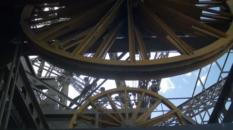 Paris Paris Eiffel Tower - elevator gears Stock Footage 56045275