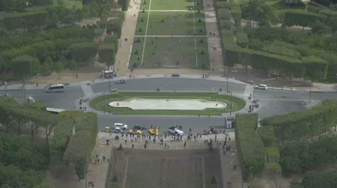 Paris Paris Eiffel Tower - panorama Stock Footage 56044552