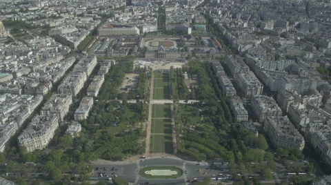 Paris Paris Eiffel Tower - panorama 5 Stock Footage 56047703