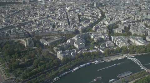 Paris Paris Eiffel Tower - panorama 3 Stock-Footage 56048905