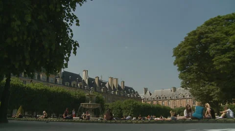 Paris park in May - 3 Stock Footage 4862362