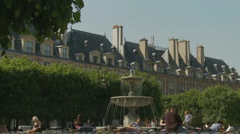 Paris park in May Stock Footage 4869380