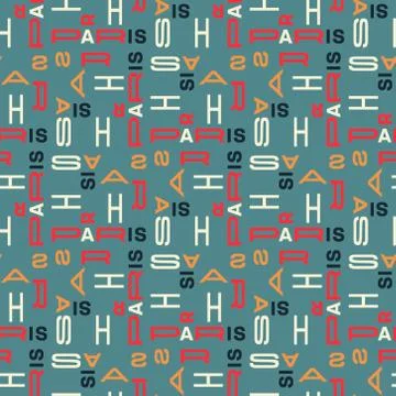 Paris pattern seamless design Illustrazione stock