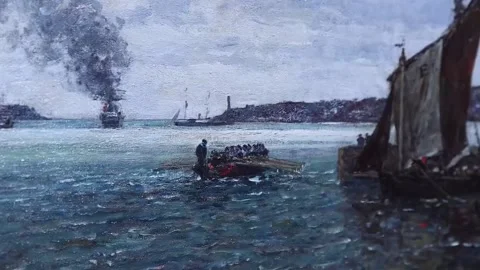 Paris pays tribute to Eugène Boudin, father of Impressionism, in an exhibition,  Stock Footage 306155195