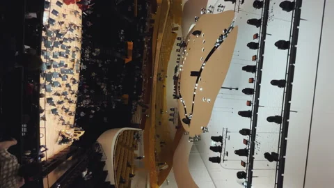 Paris Philharmonic is a complex of concert halls,interior view Stock Footage 238007445