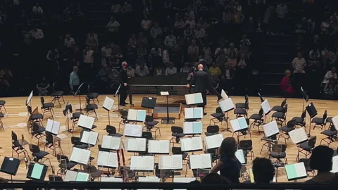 Paris Philharmonic is a complex of concert halls,interior view Stock Footage 238008037