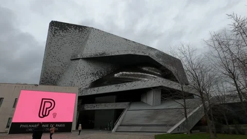 Paris Philharmonic In Parc De La Villette, France. Stockbeeldmateriaal 238631228