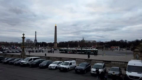 Paris place concorde timelapse Stock Footage 136525274
