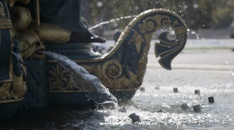 Paris Place de la Concorde Fountain 2 Stock Footage 39680703