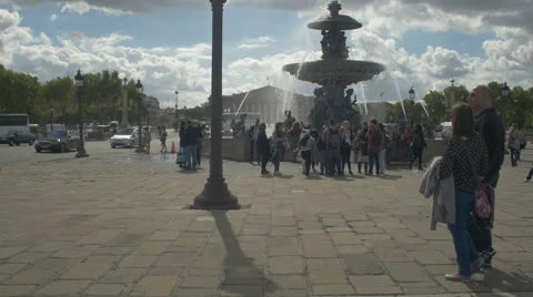 Paris Place de la Concorde Stock Footage 55902722