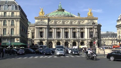 Paris. Place de l'Opéra. Traffic. Stock Footage 102292008