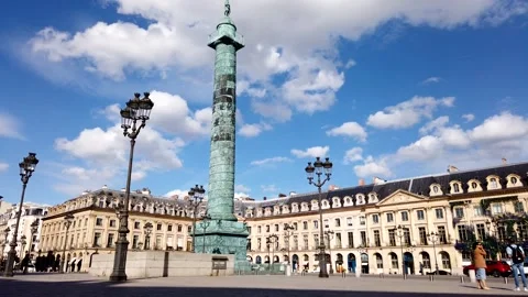 Paris place vendome timelapse Video stock 136523973