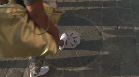 Paris Point Zero with Feet Stock Footage 52823419