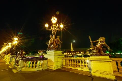 Paris Pont Alexandre III Stock Photos