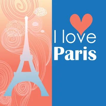 Paris postcard Stock Illustration