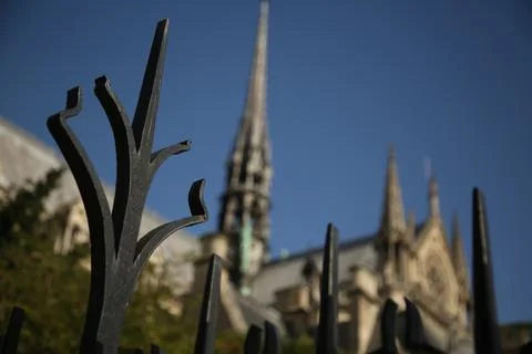Paris railing 3 Stock Photos