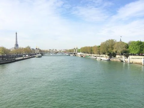 Paris river Stockfoto's