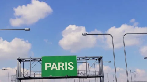 PARIS Road Sign Stock Footage 251884181