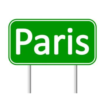 Paris road sign. Stock-Illustration