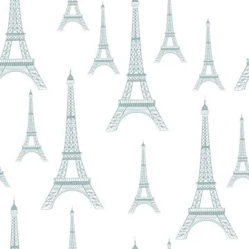 Paris romantic seamless pattern. 스톡 일러스트