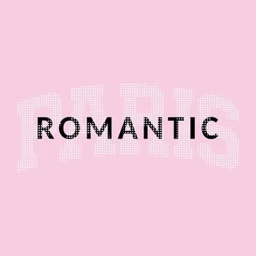 Paris romantic typography slogan 스톡 일러스트