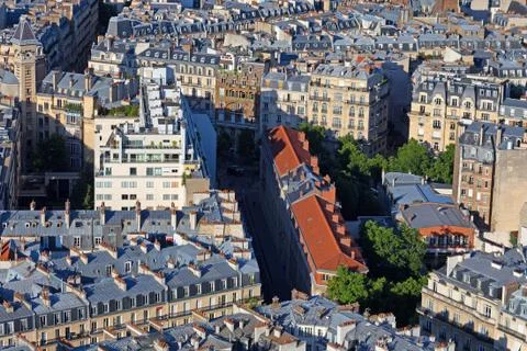 Paris roofs Stockfoto's