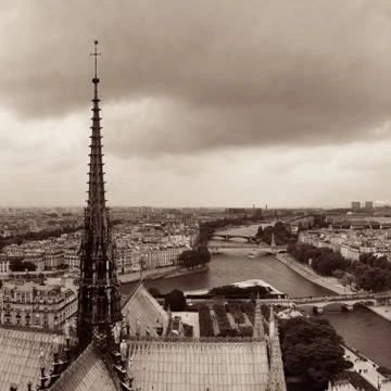 Paris rooftop panorama Foto stock