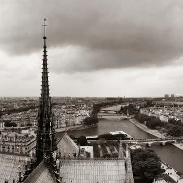 Paris rooftop panorama 写真素材