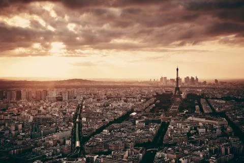 Paris rooftop Fotos Stock