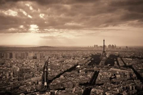 Paris rooftop 写真素材