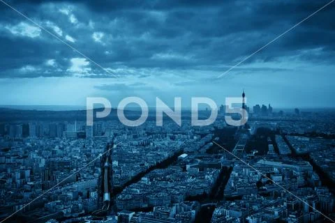 Paris rooftop Stock Photos