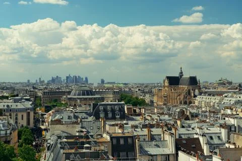 Paris rooftop Stock Photos