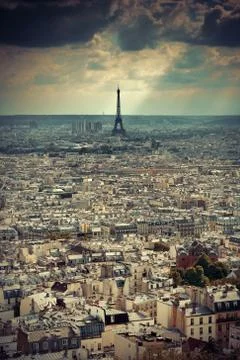 Paris Rooftop Fotos Stock