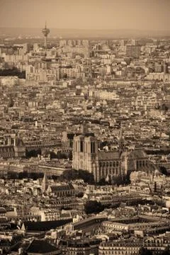 Paris rooftop Stock Photos