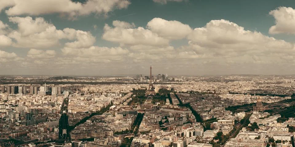 Paris rooftop Stock Photos