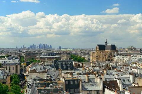 Paris rooftop Stock Photos
