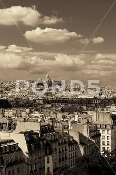 Paris rooftop Stock Photos