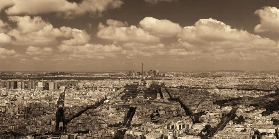 Paris rooftop Stock Photos