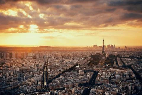 Paris rooftop Stock Photos