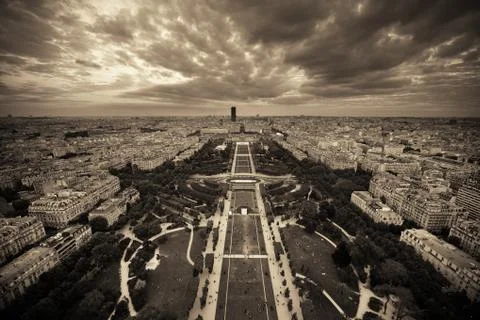Paris Rooftop Fotos Stock