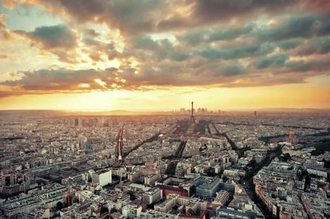 Paris rooftop Stock Photos