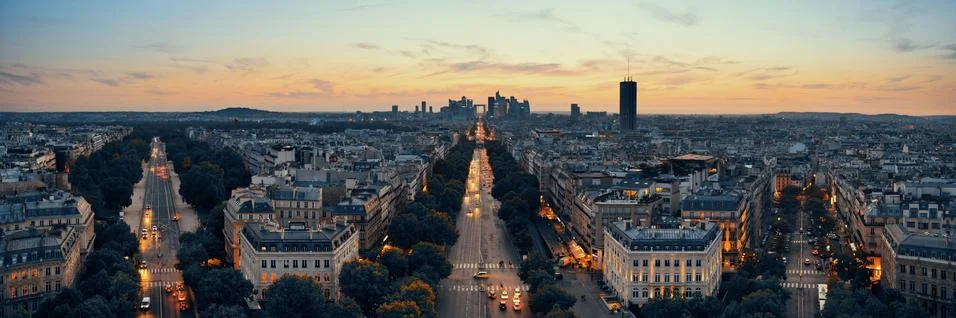 Paris rooftop view Stock Photos