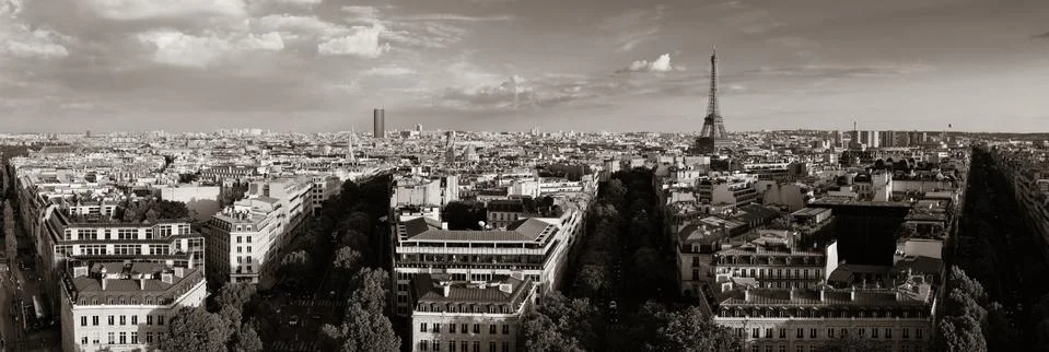 Paris rooftop view Stock Photos