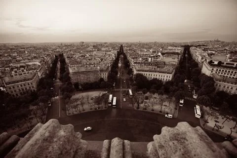 Paris rooftop view Stock Photos