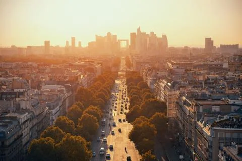 Paris rooftop view Stock Photos