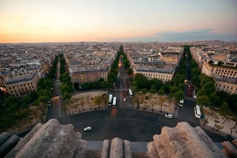 Paris rooftop view 写真素材