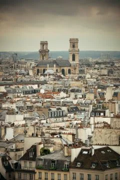 Paris rooftop view Fotos Stock