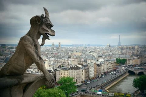 Paris rooftop view Stock Photos